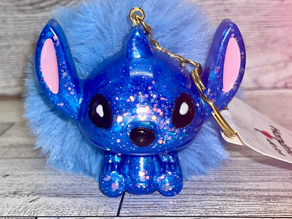 Pompom cartoon big ears character keychain