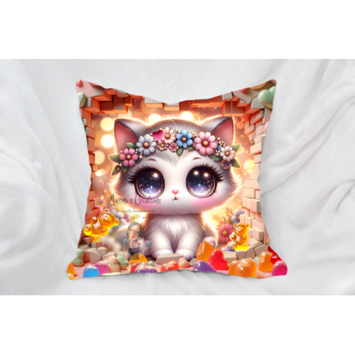 Pillow 3D Kitty photo pillow