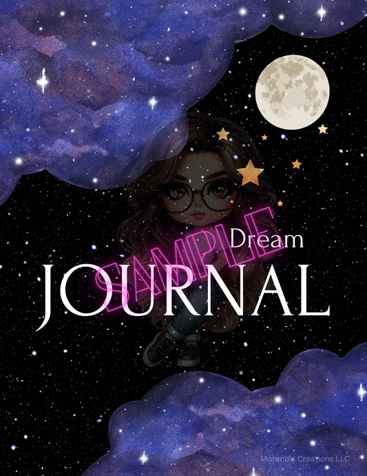 Capture your dreams under the starry night with our enchanting Dream Journal in Purple. Download the zip file now to start your journey to dreamland!