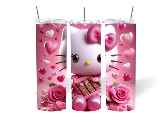 Tumbler, sublimation, love, friendship, Valentine, gift, chocolate, roses