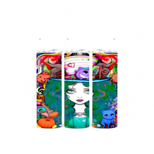 Tumbler, Moreno’s Creations Collection Sublimation, Halloween, witch